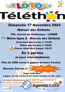 Photo du loto Super Loto au profit du téléthon