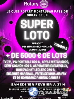 Photo du loto SUPER LOTO au profit des enfants hospitalisés de Montauban