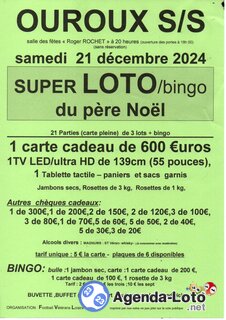 Photo du loto Super loto bingo du père noel