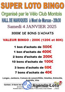 Photo du loto Super loto bingo du velo club montois