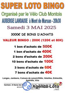 Photo du loto Super loto bingo du velo club montois