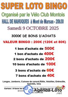 Photo du loto Super loto bingo du velo club montois