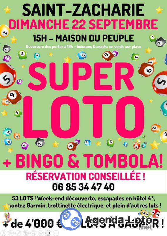 Super loto bingo tombola