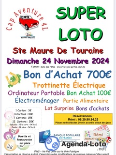 Photo du loto Super Loto de CAP Aventure 4L animé par Rémi