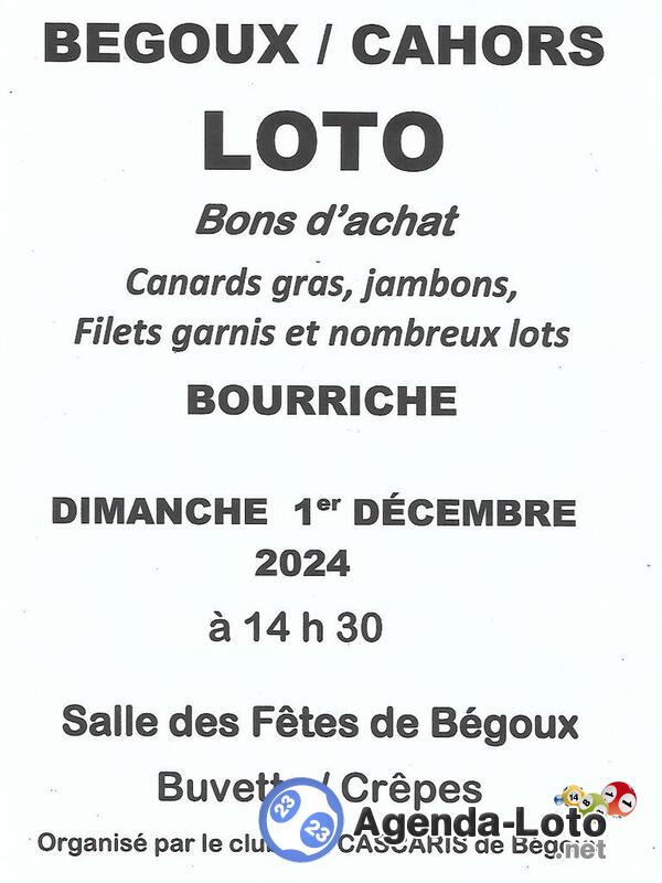 Super LOTO des Cascaris de Cahors Bégoux