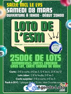 Photo du loto Super loto club esperance sportive de montilliers