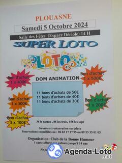 Photo du loto Super Loto de Club de la Bonne Humeur animé: Dom Animation