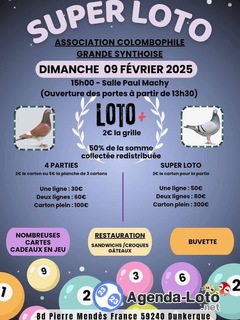 Photo du loto Super loto des colombophiles