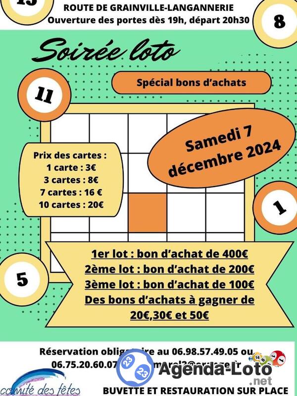 SUPER LOTO Comité des fêtes d'Urville spécial bons d'achat