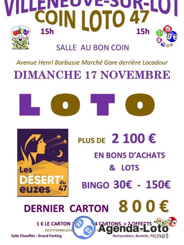 Super loto des desert'euzes du 47 au coin loto 47