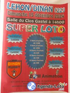 Photo du loto Super Loto Dinan Rugby animateur: Dom Animation