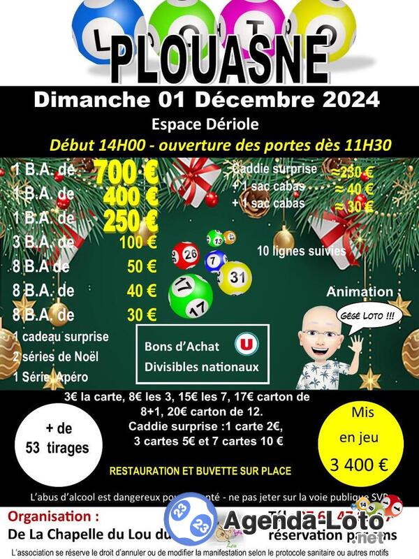 Super loto Doigts de Fées La Chapelle Du Lou Anim Gégé loto