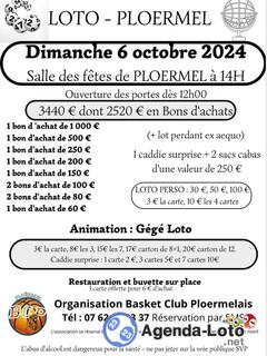 Photo du loto Super loto du Basket Club anim Gégé loto