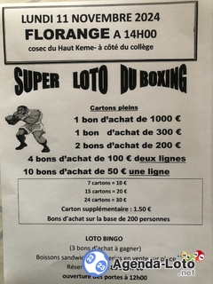 Photo du loto Super loto du boxing club