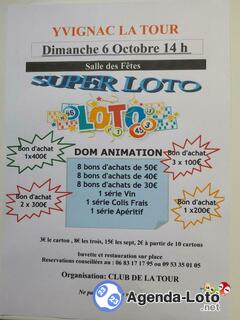 Photo du loto Super Loto du Club de la Tour animé: Dom Animation