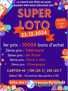 Photo du loto Super Loto du Comité des Fêtes