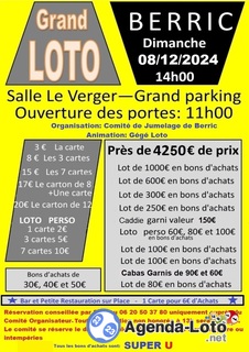 Photo du loto Super loto du Comité de Jumelage anim Gégé loto