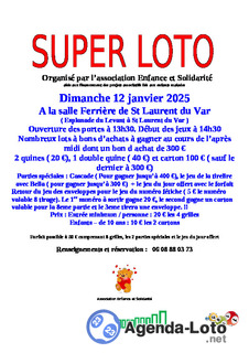 Photo du loto super loto du début d année