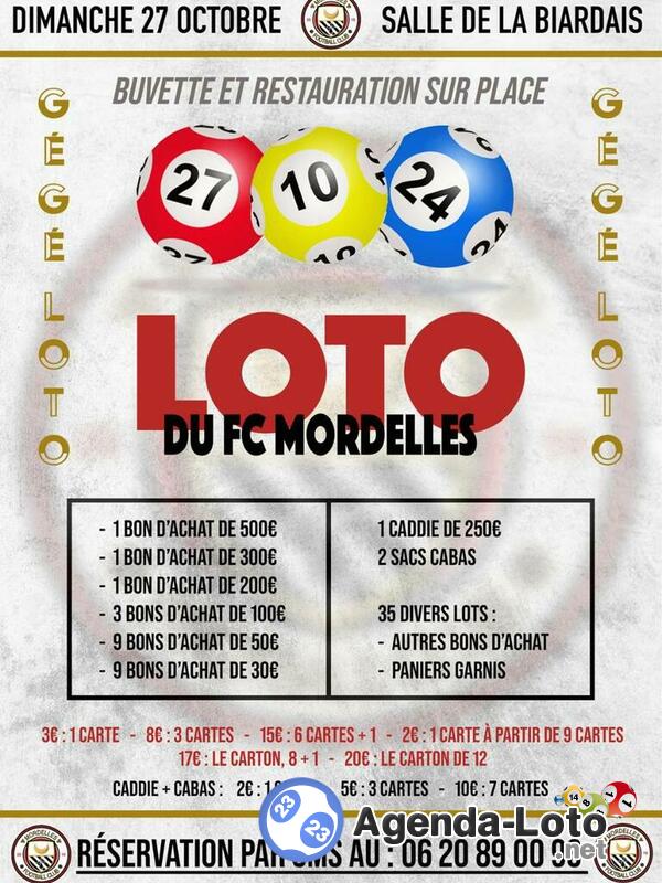 Super loto du FC Mordelles anim Gégé loto