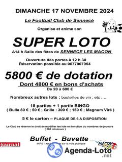 Photo du loto Super loto du fc sennece les macon