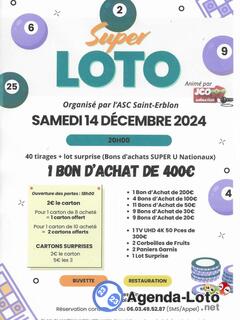 Photo du loto Super loto du Foot de St Erblon avec JCO