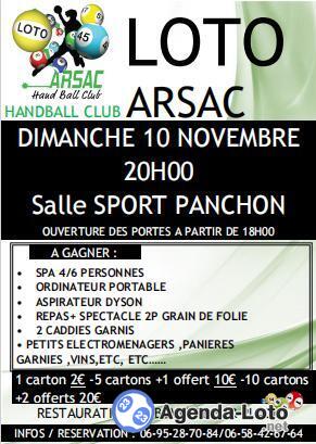 Super loto du handball club arsac