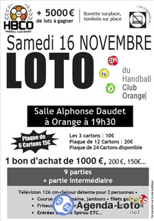 Photo du loto Super loto du handball club orange