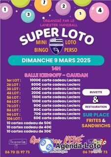 Photo du loto SUPER LOTO du Lanester Handball animé par René