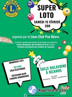 Photo du loto Super Loto du Lions Club Pau Béarn