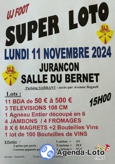 Photo du loto Super loto du Lundi 11 novembre de l’UJ foot