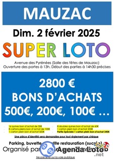 Photo du loto Super loto du Mauzac Tennis Club