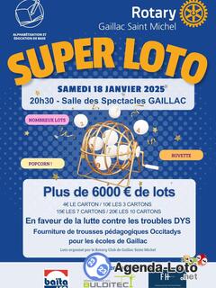 Photo du loto Le Super Loto du Rotary de Gaillac