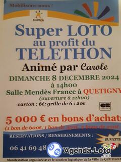 Photo du loto Super Loto du téléthon de Quetigny animé par Carole