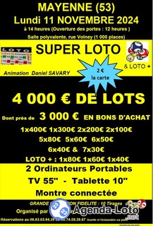 Photo du loto Super Loto du Tennis de Table de Mayenne