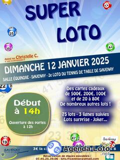 Photo du loto Super Loto du Tennis de Table de Savenay