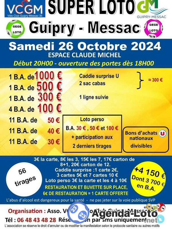 Super loto du VCGM anim Gégé loto