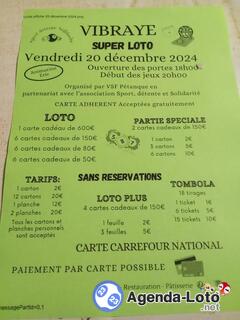 Photo du loto super loto du VSF PETANQUE