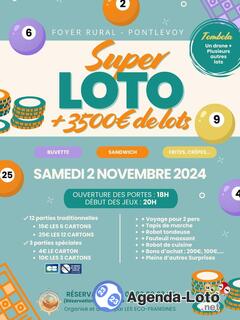 Photo du loto Super Loto des ECO-Frangines avec 3500e de lots