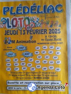 Photo du loto Super Loto Ecole Jeanne d'Arc animé: Dom Animation