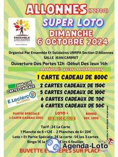 Photo du loto SUPER LOTO Ensemble et Solidaires UNRPA Allonnes