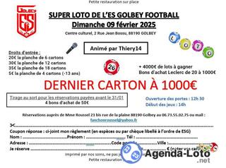 Photo du loto Super loto es golbey football