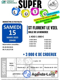 Photo du loto SUPER LOTO des Feux Follets