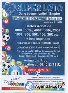 Photo du loto Super Loto de fin d'année du club sportif Auxonnais (foot)