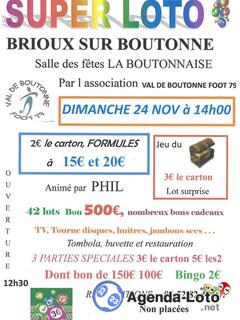 Photo du loto super loto foot brioux 1er lot 500E