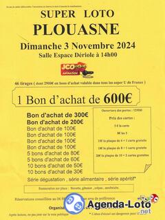 Photo du loto Super loto Foot Plouasne St Juvat avec JCO