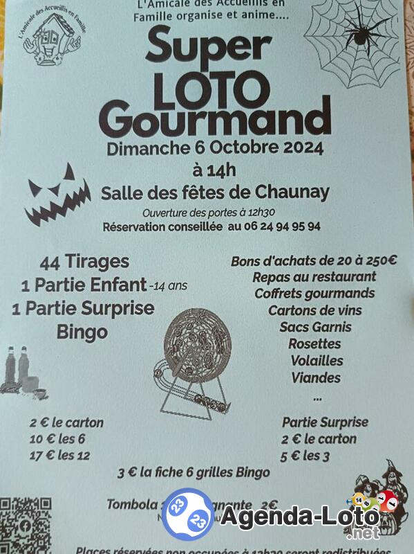 Super loto gourmand, 44 tirages