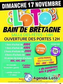 Photo du loto Super loto de l'ACBB Bain anim Gégé loto