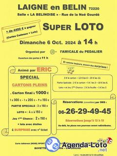 Photo du loto Super loto de l'amicale du pedalier sarthois animé par eric