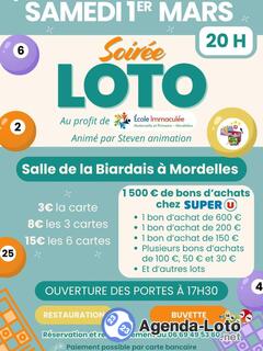 Photo du loto super loto de l'ape école immaculée Mordelle