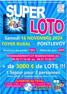 Photo du loto Super Loto de l'APE Ecole Publique Pontlevoy